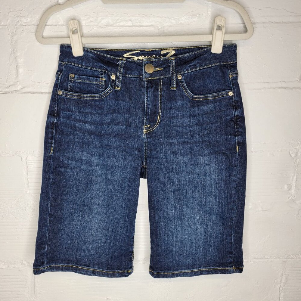 Seven7 Women's Size 4 Jean Shorts Sunset Bermuda